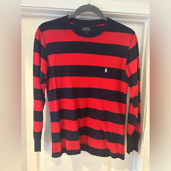 Polo by Ralph Lauren Men’s Henley striped shirt - Picture 1 of 4